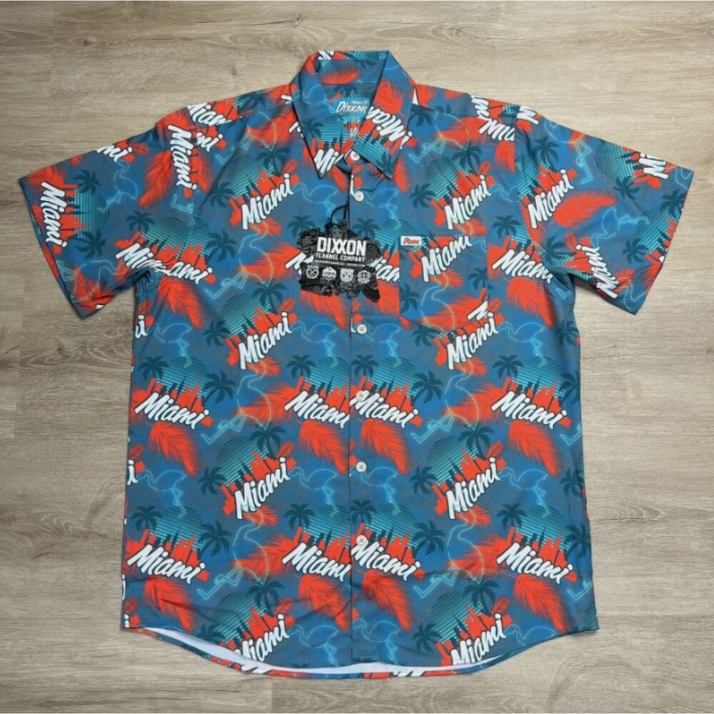 DIXXON Flannel Company Men's The Vice Miami Party Shirt Button Down Size S NEW